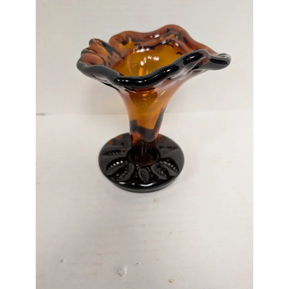 Handblown Brown Glass Vase